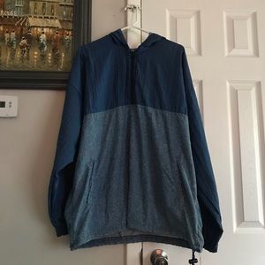 Pro Spirit Jacket. Blue with hoodie, size large.